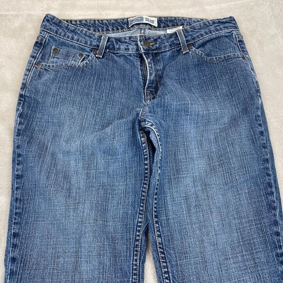 Levis Signature Women's Jeans 12 Short Bootcut Low Rise Blue Denim Cotton Spande - Picture 9 of 10